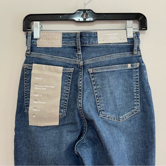 Everlane NWT The Curvy Cropped Way-High Skinny Jean, Authentic Blue, 26 - Picture 6 of 11